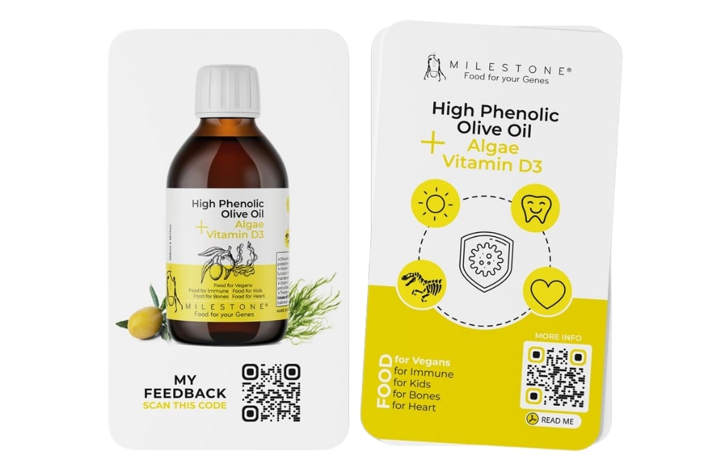 High Phenolic Olive + Vegan Algae Vitamin D3 Oil review card 10% discount