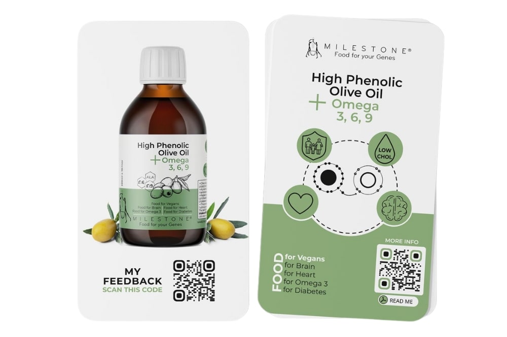 High Phenolic Olive Oil with Vegan Omega 3 6 9 review card 10% discount