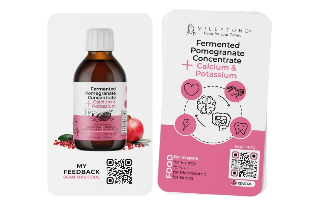 Fermented Pomegranate Concentrate + Vegan Calcium and Potassium review card 10% discount