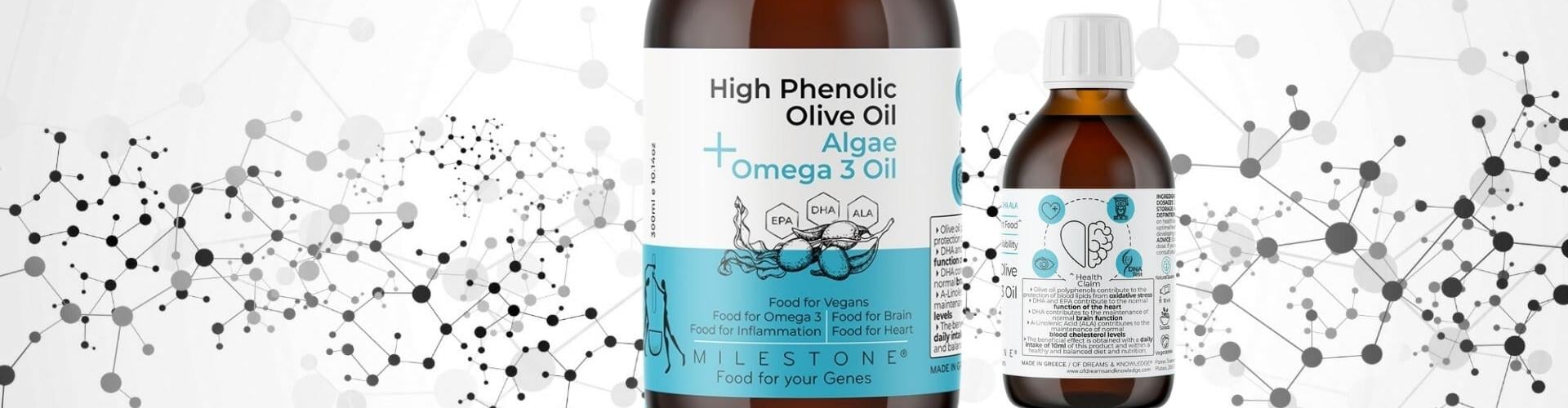 milestone food for your genes high phenolic olive oil with algae omega 3 oil